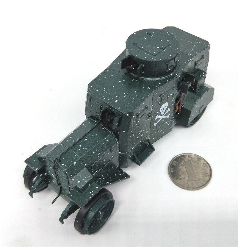 1/43 WWI German Ehrhardt EV4 Armored Vehicle Snow Color Tank Finished Model