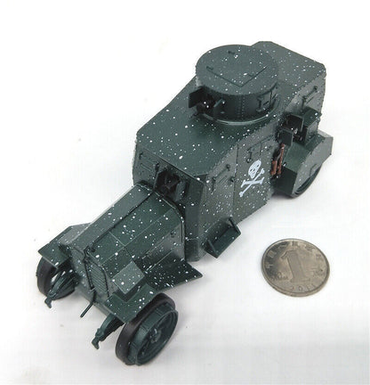 1/43 WWI German Ehrhardt EV4 Armored Vehicle Snow Color Tank Finished Model