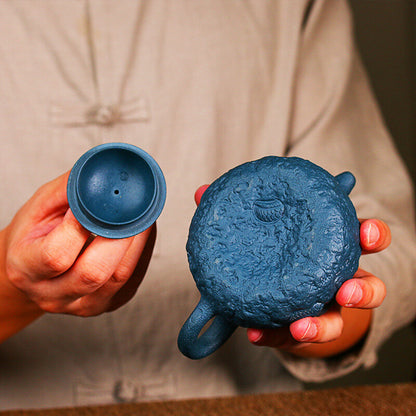 Handmade Tea Pot Dragon Carved Yixing Zisha Tianqing Clay Pot 300ml Traditional