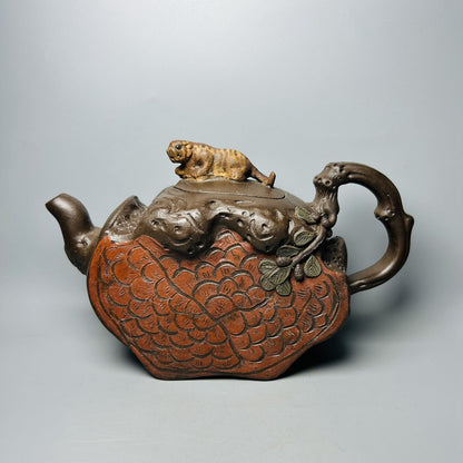 Chinese Yixing Purple Clay Teapot Tea Set Pot Zisha Ceramic Cute Decor Figurine