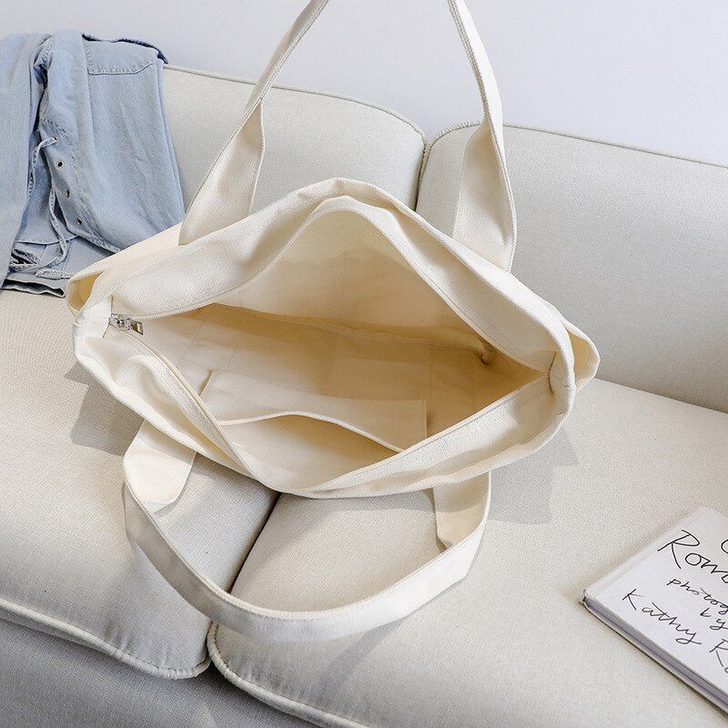 Tote Bag Large Capacity Handbag Canvas Shopper Purse Shoulder Bag 51x36x15.5 CM