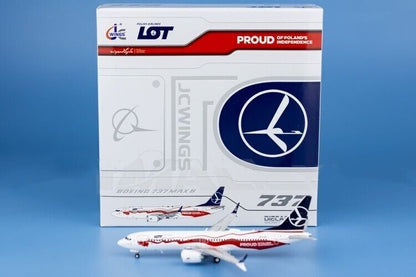 1:400 JC Wings LOT BOEING 737 MAX 8 Passenger Airplane Diecast Aircraft Model