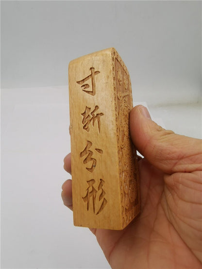 Taoist Peach Wood Five Thunder Order Token Wang Lingguan Magic Amulet Charm