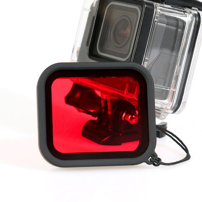 Underwater Diving Housing Case Red Lens Filter Cover For GoPro Hero 5 6 Camera A