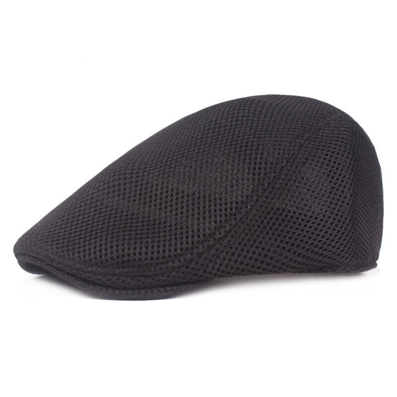 Hat Mesh Flat Cap Caps Beret Adjustable Men Women Casual Summer Fashion ⊹ ⊰