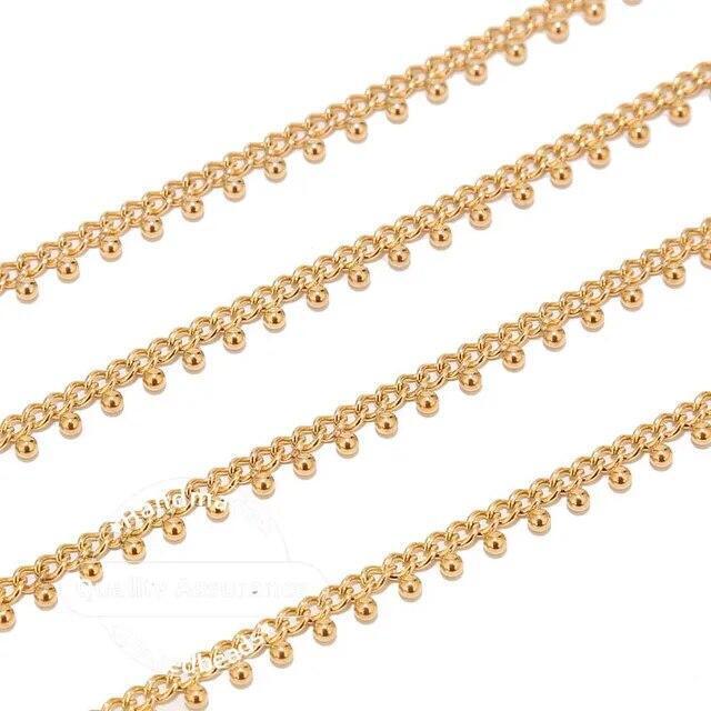 1meter Stainless Steel Link Chains Curb Drop Disc Ball Chain Jewelry Making Supp