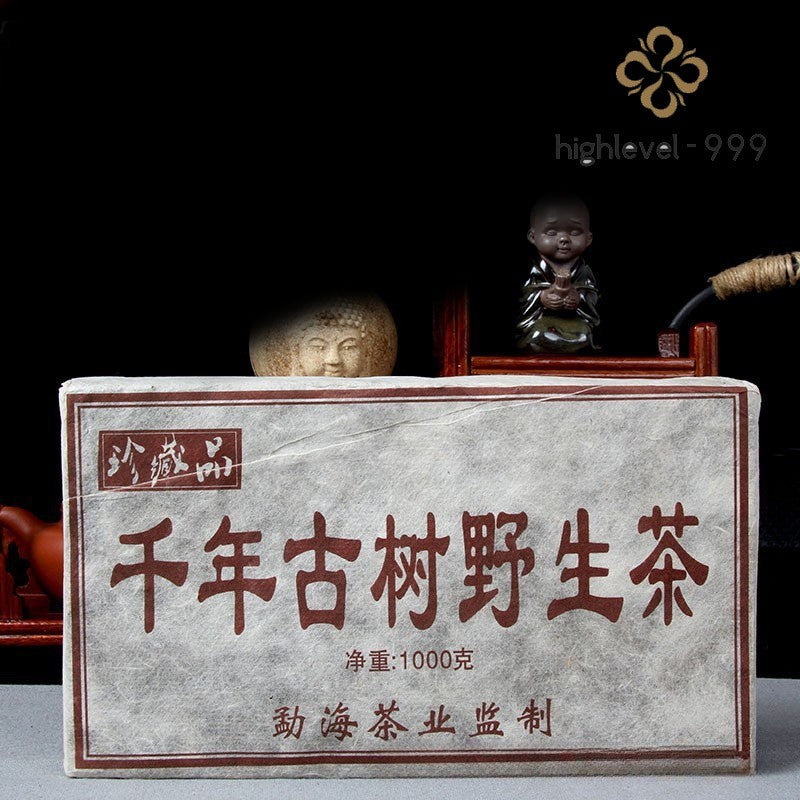 1000g Raw Pu'er Tea Brick Yunnan Aged Mountain Compressed Tea