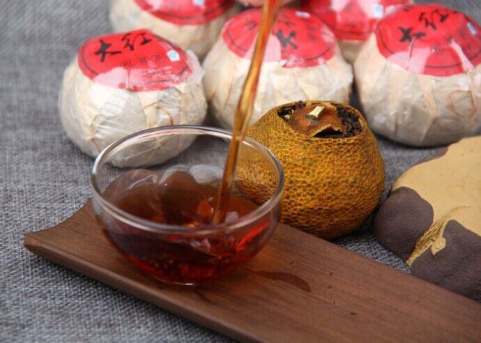 Xinhui Old Chenpi Orange Pu 'er Yunnan Pu 'er Tea Filled with Orange Crack Tea-