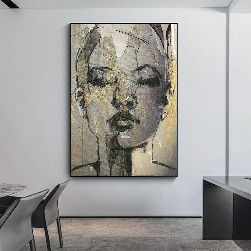 Face Black Canvas Posters Canvas Painting Wall Art Picture Home Decor Prints Art