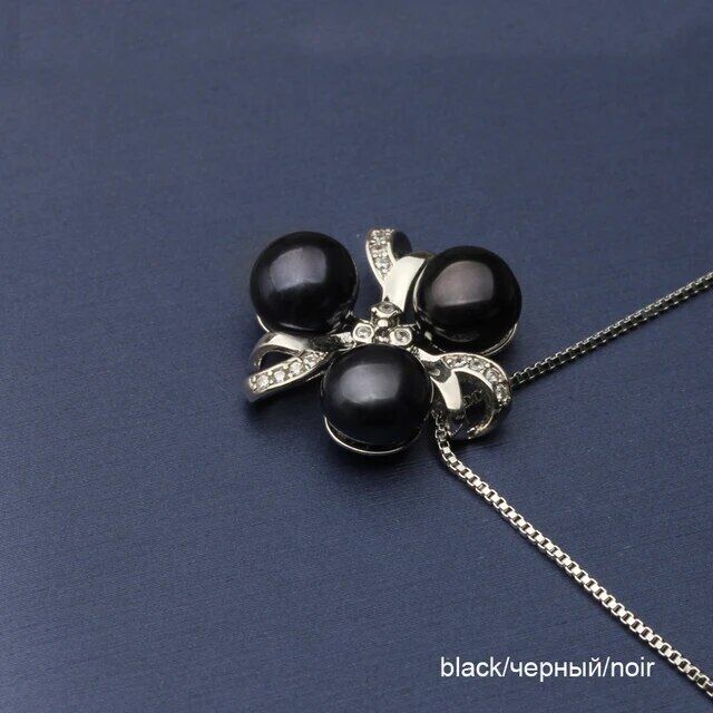 Pearl Freshwater Pendant 925 Silver Necklace Pendants Chain Jewelry Accessories
