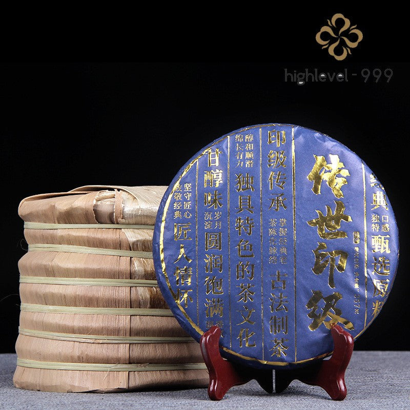 357g Pu'er Tea Cake 2019 Ancient Tree Raw Menghai Dark Tea Spring Yunnan