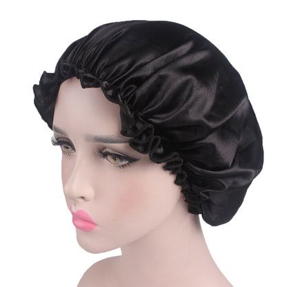 Lady Satin Sleep Hat Hair Care Adjustable Chemo Caps Bonnet Turban Hat Headwraps