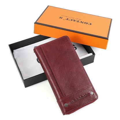 Wallets Genuine Leather Card Holder Purse Zipper Wallet Fashion Clutch Bag 1 PC