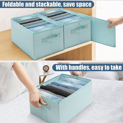 5/10PCS Wardrobe Storage Bag Boxes Clothes Jeans Pants Drawer Organizer AU