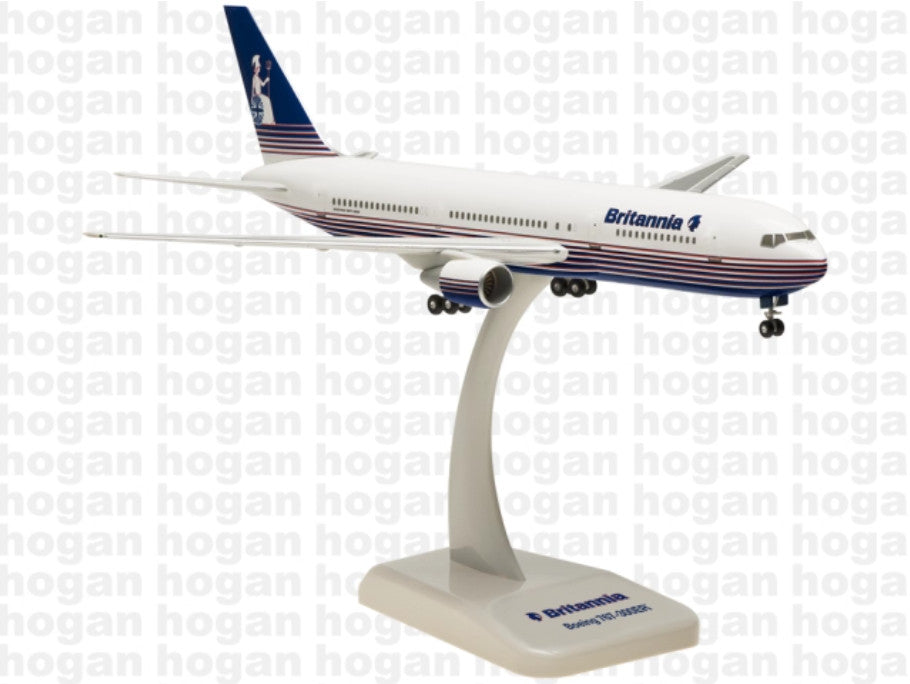 1:200 28CM Hogan Britannia BOEING 767-300ER Airplane ABS Plastic Aircraft Model