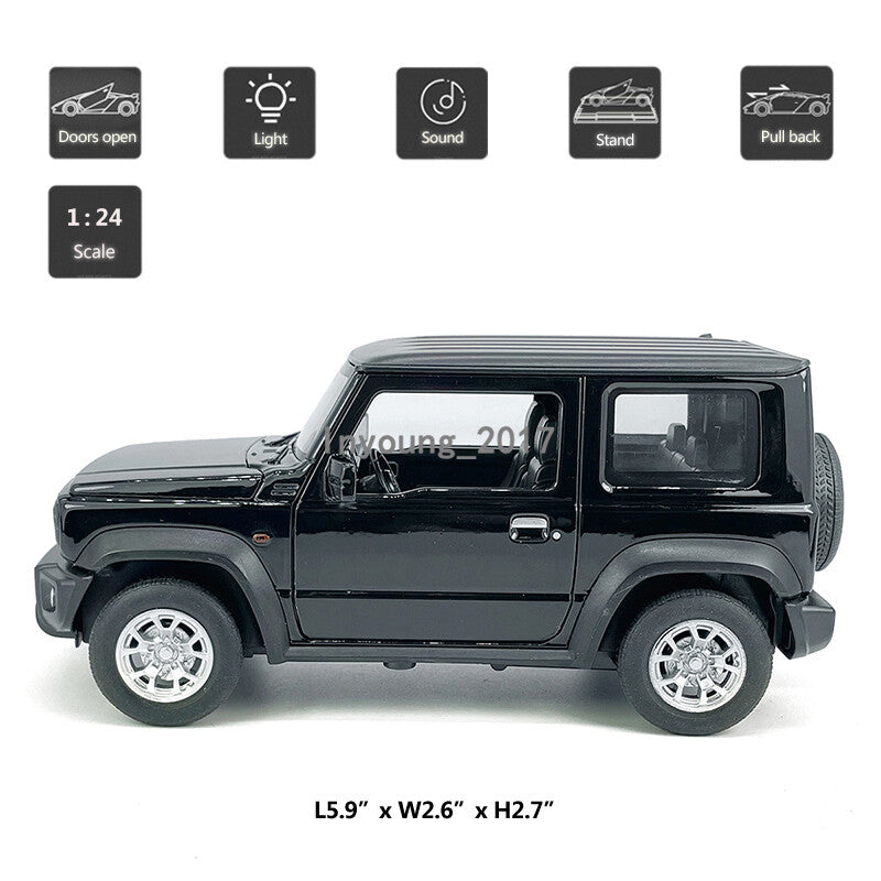 1/24 Suzuki Jimny Model Car Diecast Toy Cars Boys Toys for Kids Gifts Black