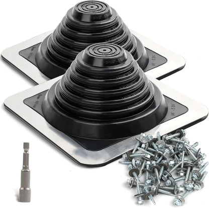 #3 High Temp Silicone Metal Roof Pipe Flashing Boot - Roof Vent Boot for Pipe OD