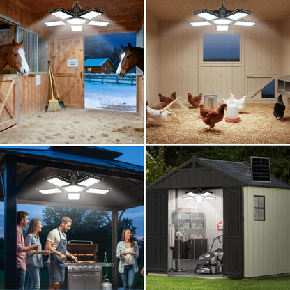 Solar Shed Light Indoor Outdoor, Upgrade Large 267LED Solar Powered Motion Senso