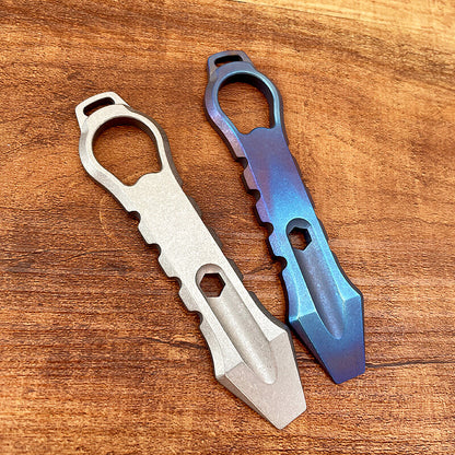 New Titanium Key Chain Pendants Bottle Opener Crowbar Multi-function Tools