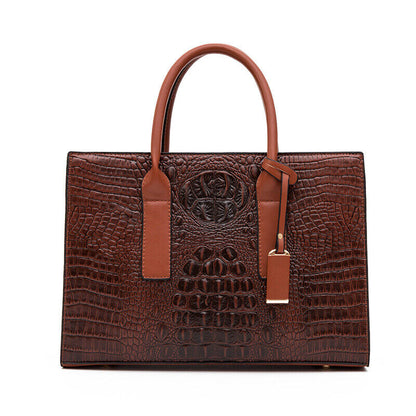 3x Women's Bag Trend Crocodile Tote Handbag Large Shoulder Crossbody Wallet Bag