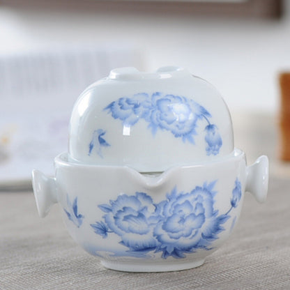 Ceramics Tea Set Include 1 Pot 1 Cup Porcelain Gaiwan Teapot Kung Fu Travel