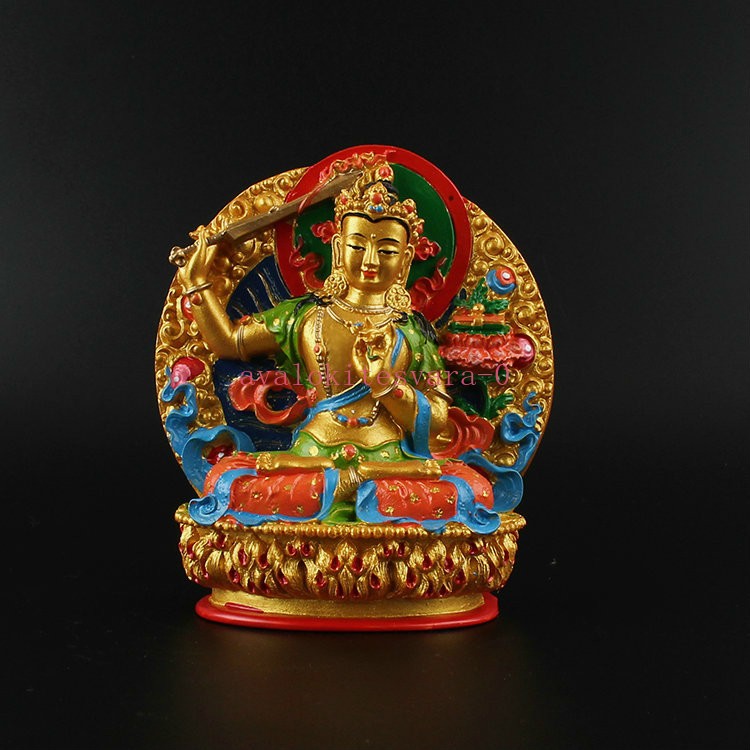Manjushri Puxian Statue Buddha Statue Offering Supplies Resin Crafts Home Decor