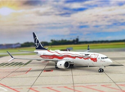 1:400 JC Wings LOT BOEING 737 MAX 8 Passenger Airplane Diecast Aircraft Model
