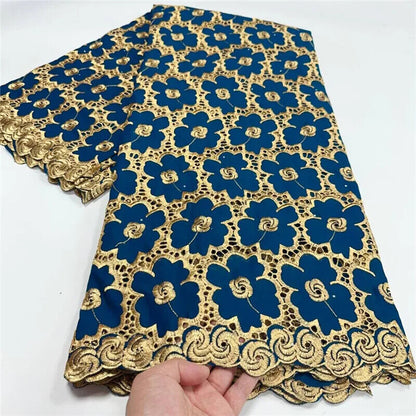 5 yard Swiss lace latest heavy beaded Embroidery 100% lace popular