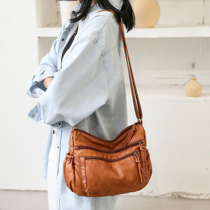 Vintage Women Handbag Tote Hobo Bag Soft PU Leather Crossbady Shoulder Bag Purse