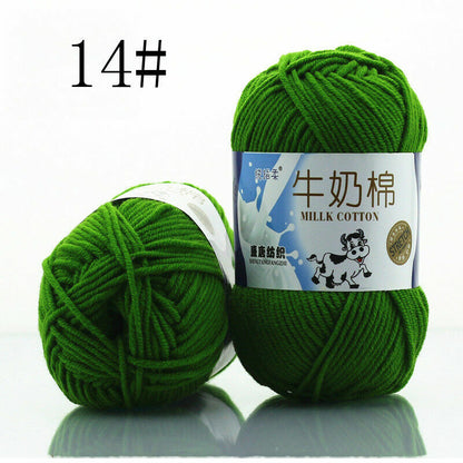 Hot Sale 50g Hand-woven Chunky Yarn Soft Milk Cotton Knitting Baby wool yarn