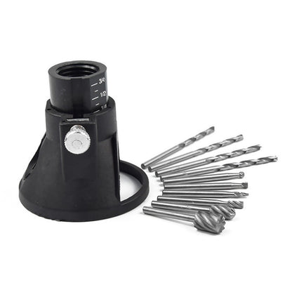 Large Window Wood Cutting Guide HSS Router With Drill Bits Set For Dremel E