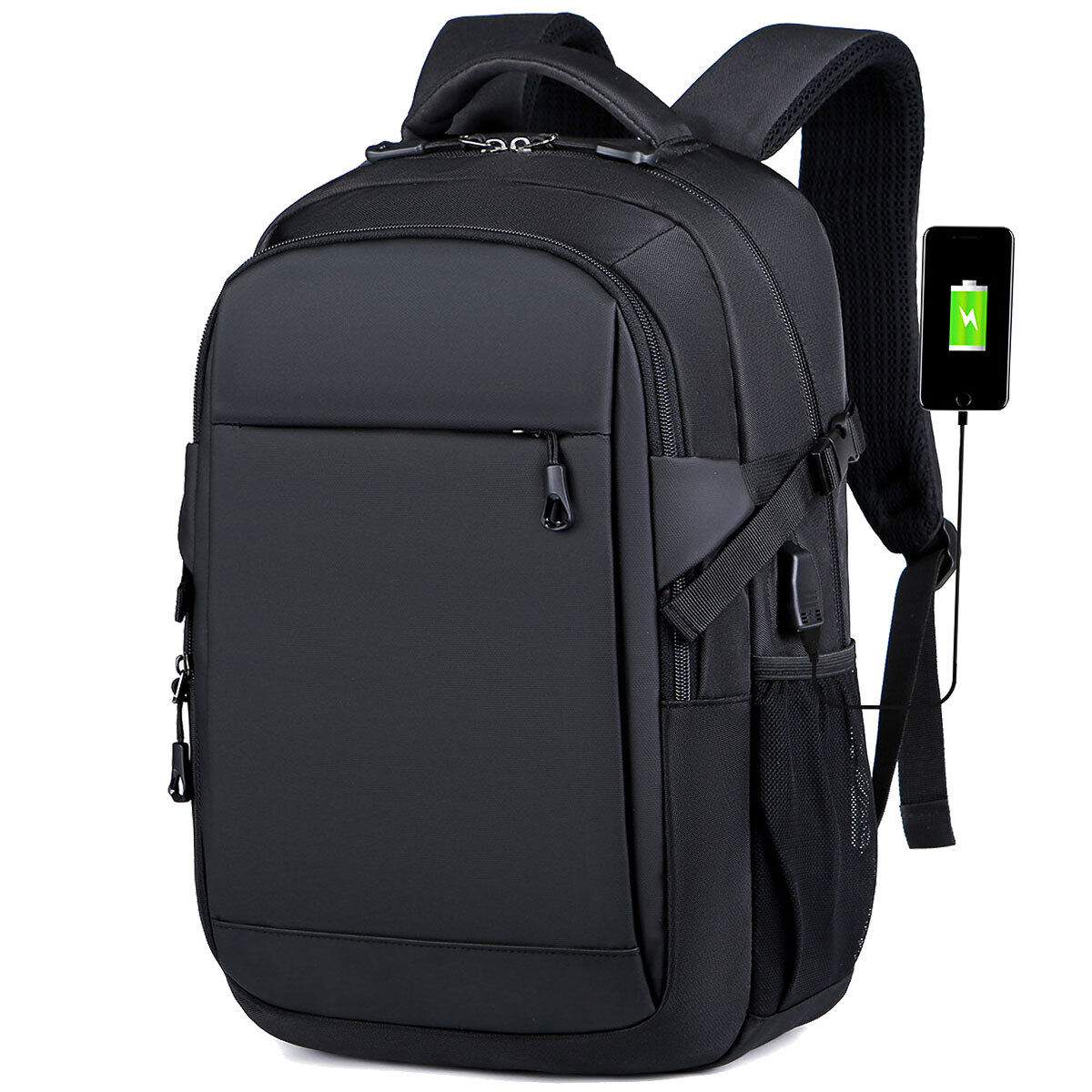 Men Women Backpack Bookbag School Travel Laptop Rucksack Zipper Bag 15.6'' 14 13