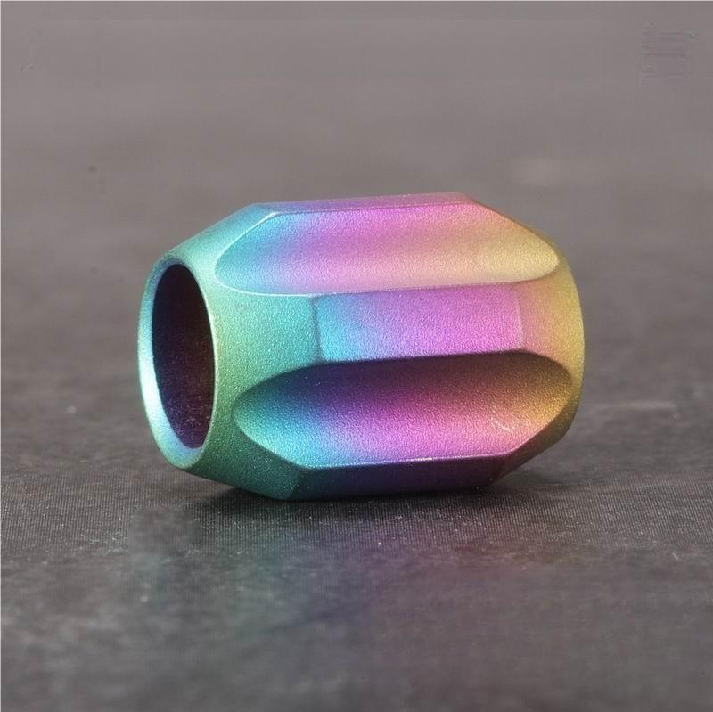Titanium Alloy Knife Lanyard Bead Paracord Bracelet Bead Necklace Pendant DIY