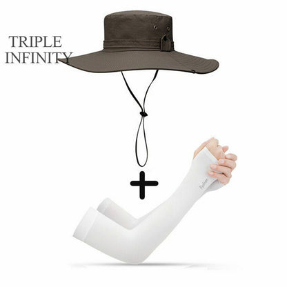 Bucket Hat Cowboy Summer Fishing Hiking Beach Waterproof Sun-proof Anti-UV Cap