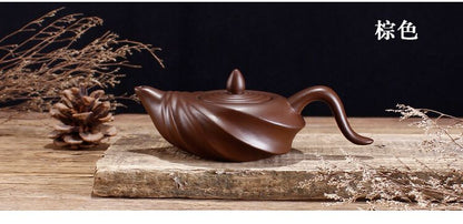 Brown Chinese Teasets Kung Fu Teapot Modern Purple Clay Art Tea Pot Handmade