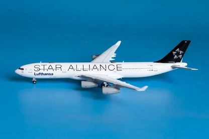 1:400 JC Wings Lufthansa STAR ALLIANCE AIRBUS A340-300 Airplane Diecast Model