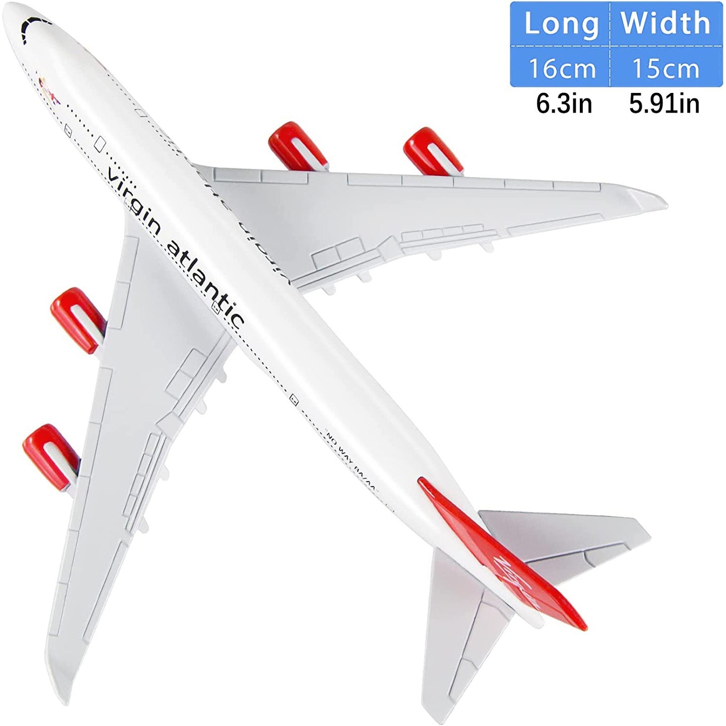 1/400 16cm Virgin Atlantic B747 Airplane Model Alloy Aircraft Bar Decor Gift