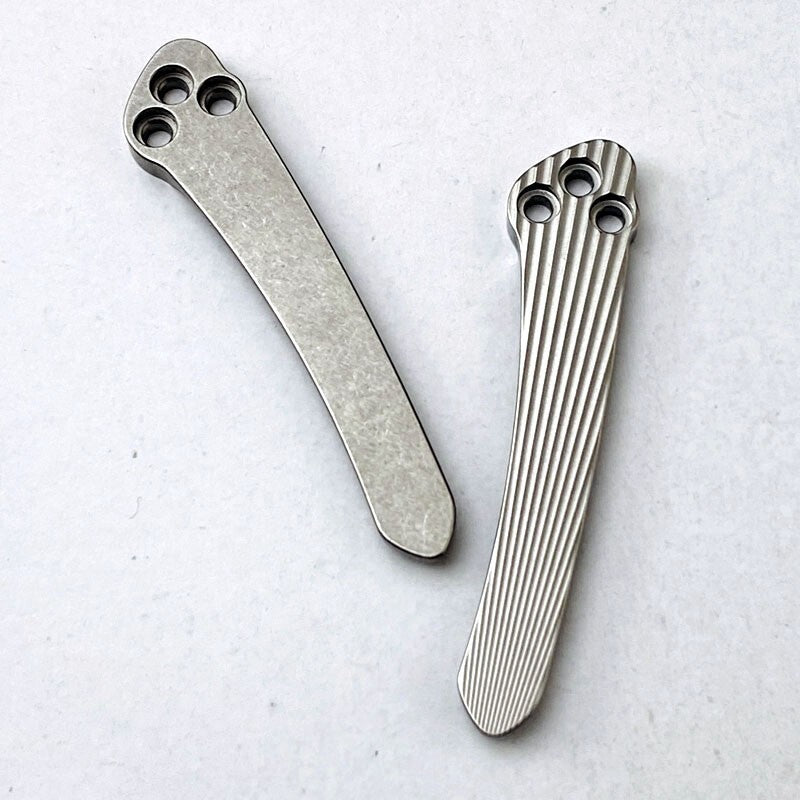 New CustomHand Made TC4 Deep Carry Pocket Clip for Spyderco knives