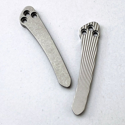 New CustomHand Made TC4 Deep Carry Pocket Clip for Spyderco knives