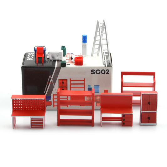 1/64 Model Display Furniture Bench/Chair Tools Dioramas Auto Repair Tools