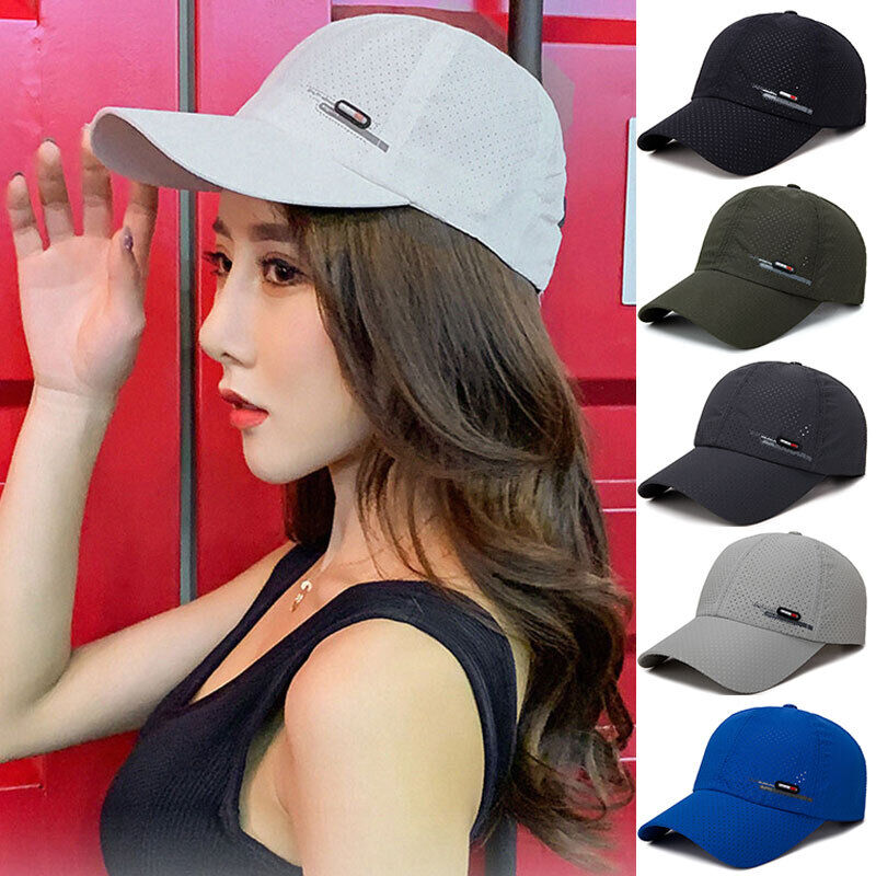 Unisex Breathable Mesh Hat Snapback HatAdjustable Quick Drying Hats Baseball Cap