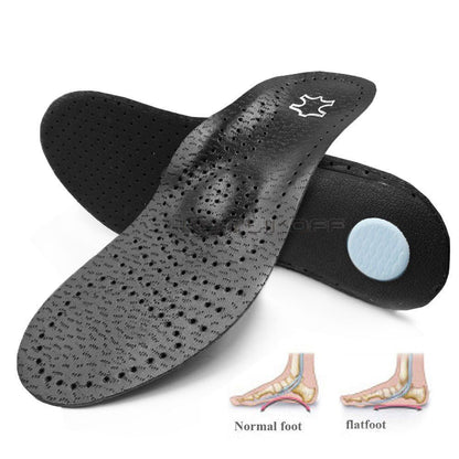 Women Men Shoe Insoles Leather Half/Full Pad Orthopedic Breathable Sole Inserts