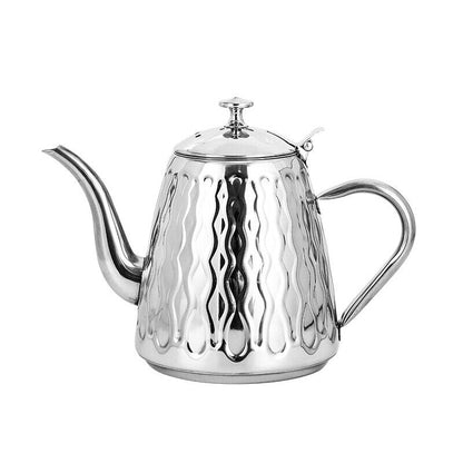 1.8LStainless Steel Kettle W/ Filter Teapot Home Hotel Outdoor Camping Teakettle