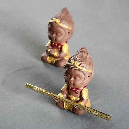 Creative Tea Pet Small Monkey King Statue Sunwukong Bar House Warming Gift China