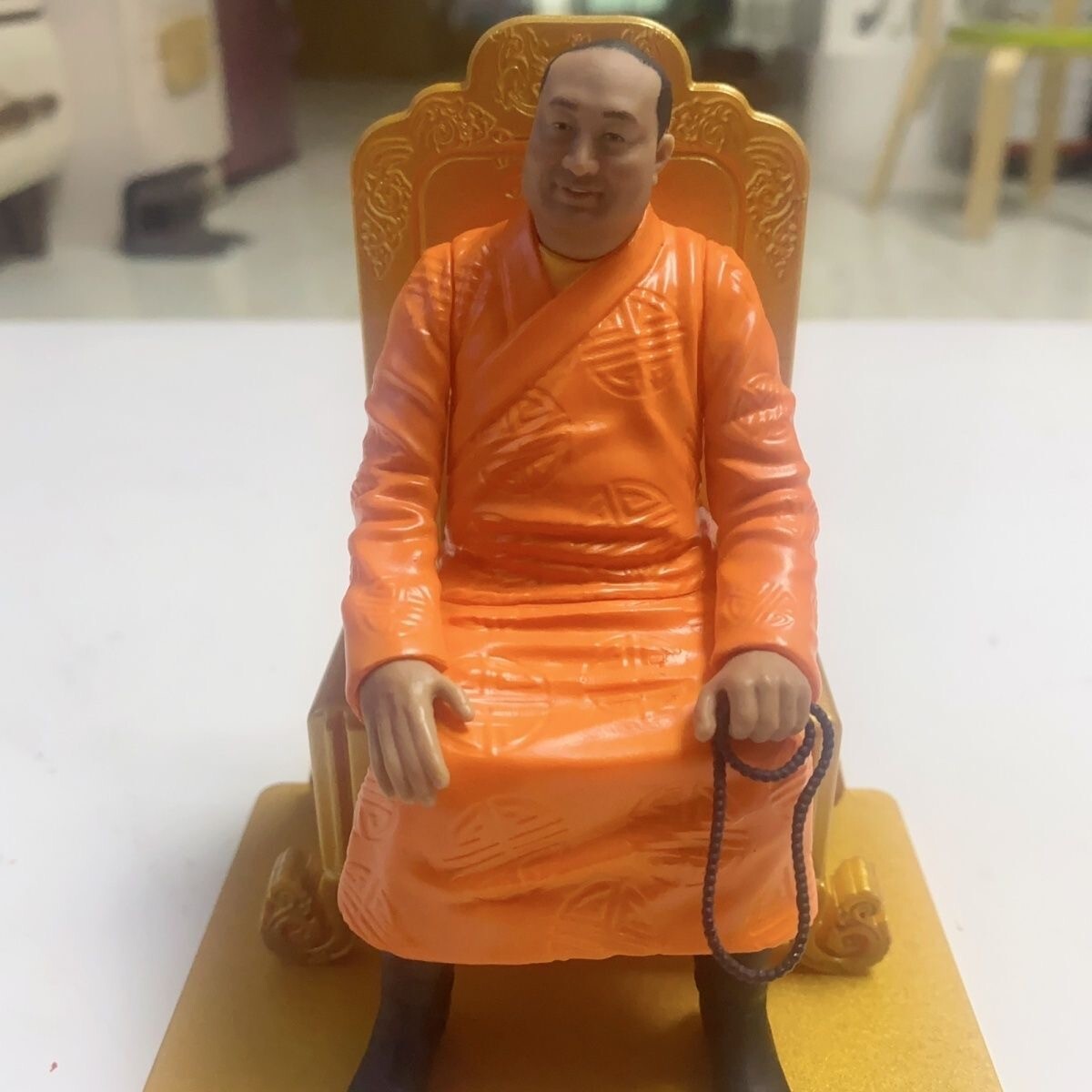 4.7" Resin 10th Panchen Lama Statue Tibet Buddhism Figure Decor Collection