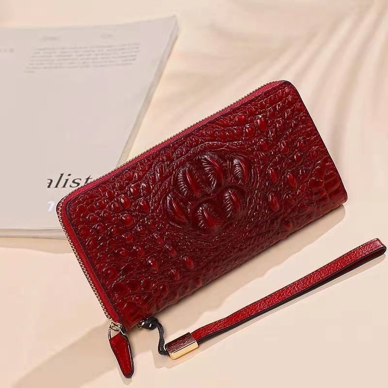 Genuine Leather Wallet Pattern Purse Large Clutch Bag 2*20*10CM Polyester Travel