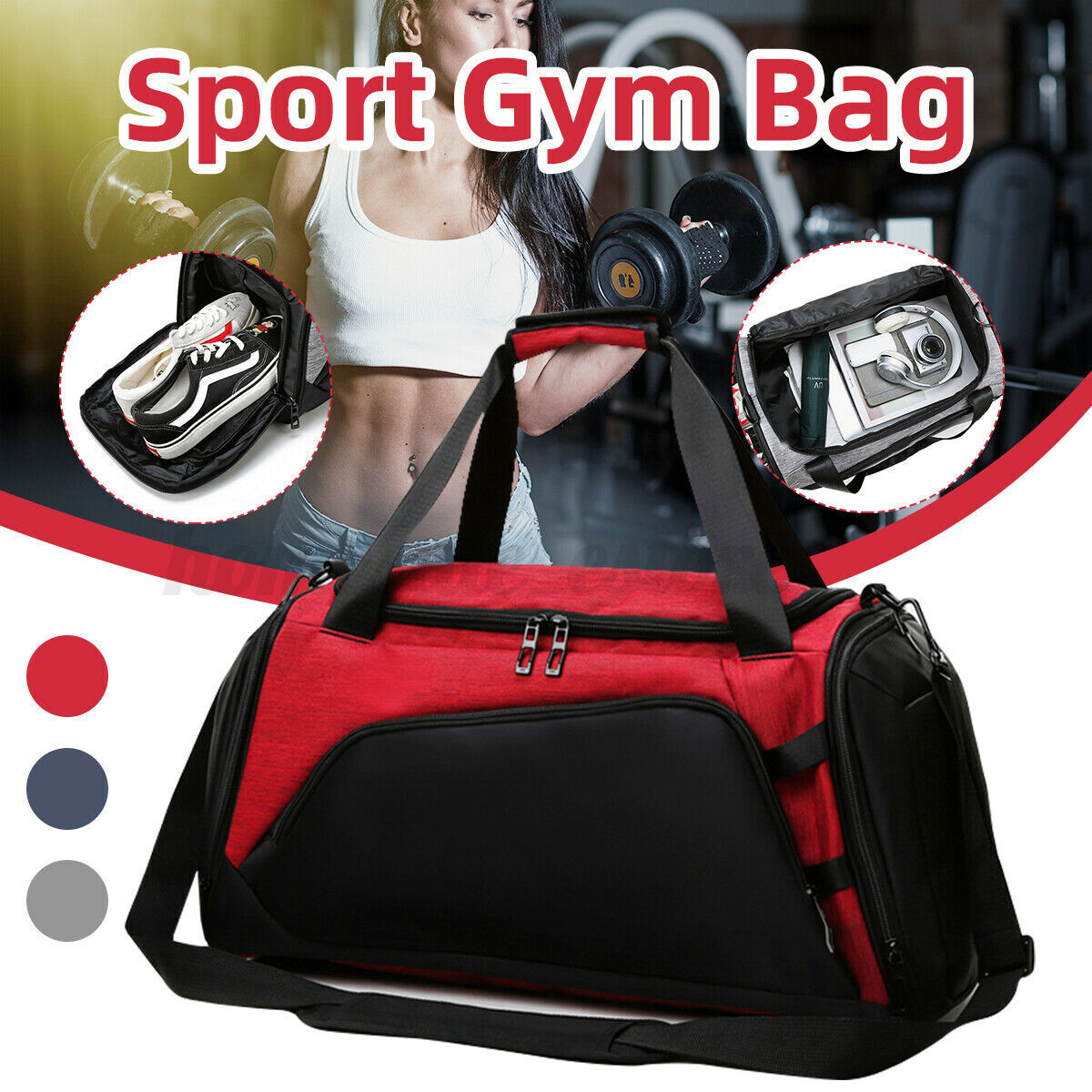 Waterproof Women Men Sport Gym Bag Fitness Handbag Shoulder Bags Travel