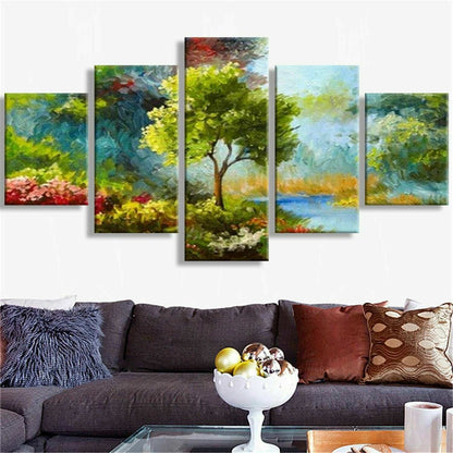 Oil Paintings Scenery 5 Piece Art Poster Canvas Wall Art Home Decor