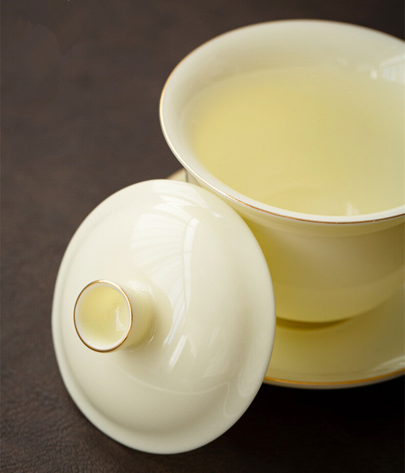 180ml Chinese Ceramic Gaiwan Tureen Tea Cup Bowl Kung Fu Tea Set Tea Ceremony
