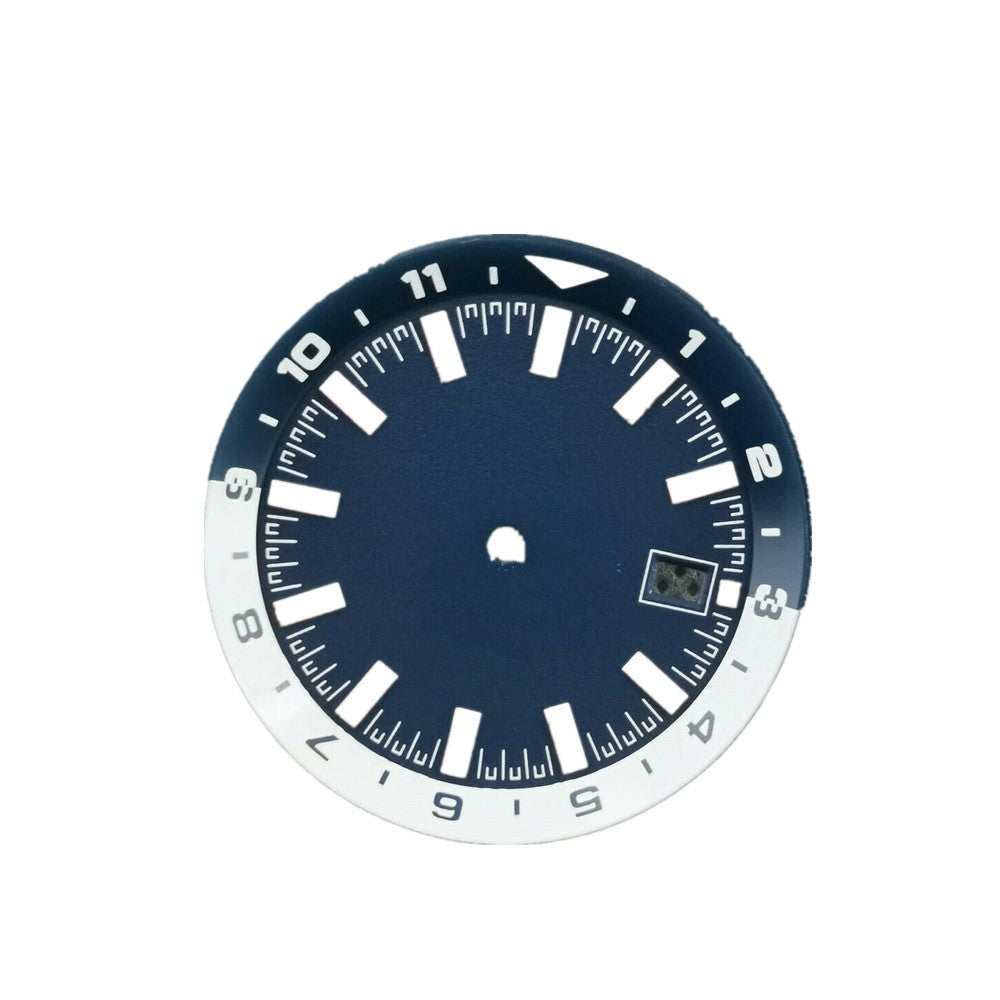 Blue+White 1.44in/36.5mm Watch Dial Replacement For Seiko NH35 NH35A Movement